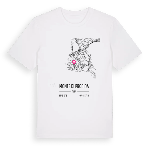 Monte di Procida karta t-shirt – ekologisk bomull t-shirt från Pinshirt