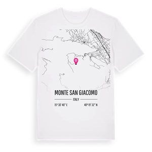 Monte San Giacomo karta t-shirt – ekologisk bomull t-shirt från Pinshirt