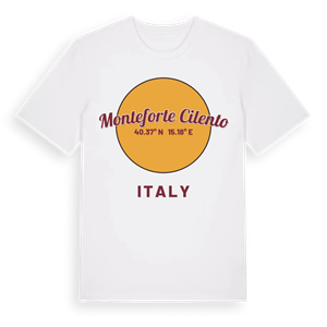 Monteforte Cilento cirkel t-shirt – ekologisk bomull t-shirt från Pinshirt