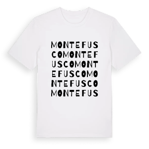 Montefusco ordlek t-shirt – ekologisk bomull t-shirt från Pinshirt