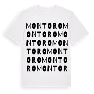 Montoro ordlek t-shirt – ekologisk bomull t-shirt från Pinshirt
