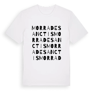 Morra De Sanctis ordlek t-shirt – ekologisk bomull t-shirt från Pinshirt
