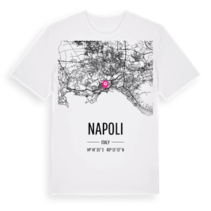Napoli karta t-shirt – ekologisk bomull t-shirt från Pinshirt