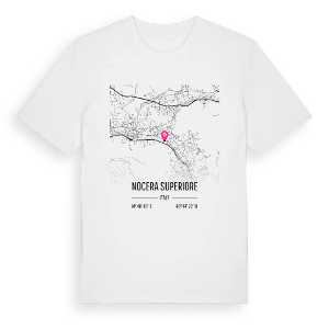 Nocera Superiore karta t-shirt – ekologisk bomull t-shirt från Pinshirt