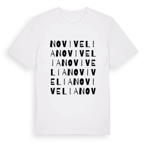 Novi Velia ordlek t-shirt – ekologisk bomull t-shirt från Pinshirt