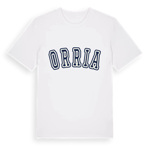 Orria college t-shirt – ekologisk bomull t-shirt från Pinshirt