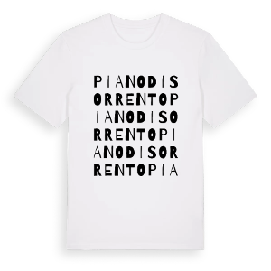 Piano di Sorrento ordlek t-shirt – ekologisk bomull t-shirt från Pinshirt