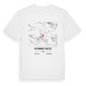 Piedimonte Matese karta t-shirt – ekologisk bomull t-shirt från Pinshirt
