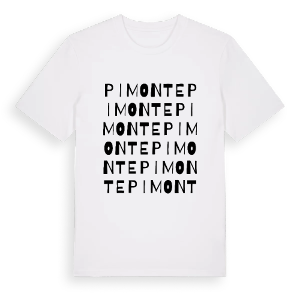 Pimonte ordlek t-shirt – ekologisk bomull t-shirt från Pinshirt