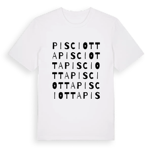 Pisciotta ordlek t-shirt – ekologisk bomull t-shirt från Pinshirt