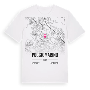 Poggiomarino karta t-shirt – ekologisk bomull t-shirt från Pinshirt