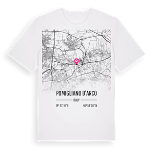 Pomigliano d'Arco karta t-shirt – ekologisk bomull t-shirt från Pinshirt