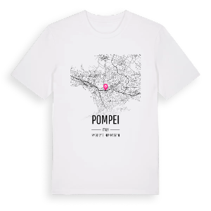 Pompei karta t-shirt – ekologisk bomull t-shirt från Pinshirt