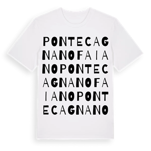 Pontecagnano Faiano ordlek t-shirt – ekologisk bomull t-shirt från Pinshirt