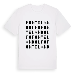 Pontelandolfo ordlek t-shirt – ekologisk bomull t-shirt från Pinshirt