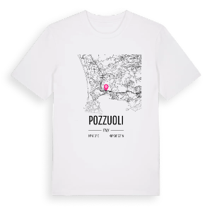 Pozzuoli karta t-shirt – ekologisk bomull t-shirt från Pinshirt