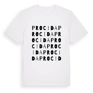 Procida ordlek t-shirt – ekologisk bomull t-shirt från Pinshirt