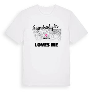 Någon i Quarto älskar mig t-shirt – ekologisk bomull t-shirt från Pinshirt