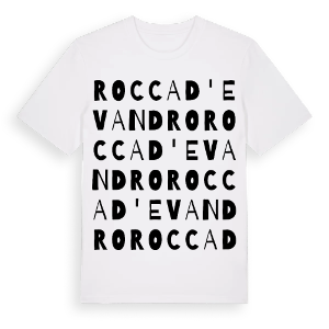 Rocca d'Evandro ordlek t-shirt – ekologisk bomull t-shirt från Pinshirt