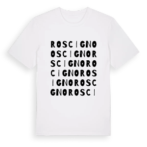 Roscigno ordlek t-shirt – ekologisk bomull t-shirt från Pinshirt