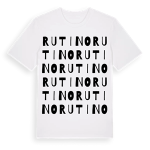 Rutino ordlek t-shirt – ekologisk bomull t-shirt från Pinshirt