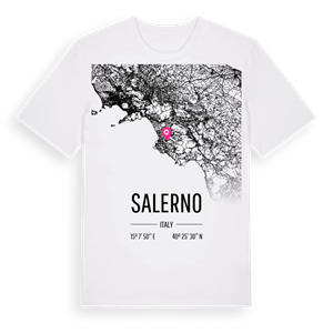 Salerno karta t-shirt – ekologisk bomull t-shirt från Pinshirt