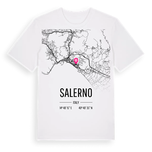 Salerno karta t-shirt – ekologisk bomull t-shirt från Pinshirt