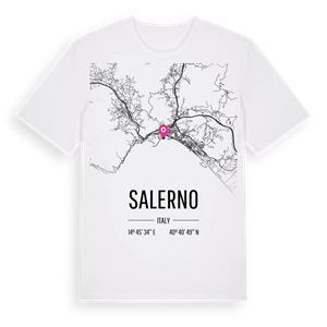 Salerno karta t-shirt – ekologisk bomull t-shirt från Pinshirt