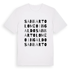San Bartolomeo in Galdo ordlek t-shirt – ekologisk bomull t-shirt från Pinshirt