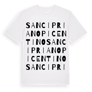 San Cipriano Picentino ordlek t-shirt – ekologisk bomull t-shirt från Pinshirt