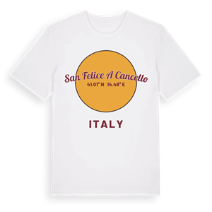 San Felice a Cancello cirkel t-shirt – ekologisk bomull t-shirt från Pinshirt
