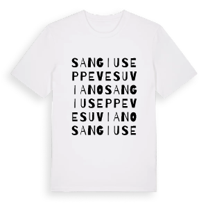 San Giuseppe Vesuviano ordlek t-shirt – ekologisk bomull t-shirt från Pinshirt