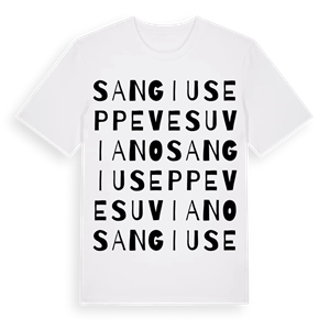 San Giuseppe Vesuviano ordlek t-shirt – ekologisk bomull t-shirt från Pinshirt