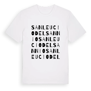 San Leucio del Sannio ordlek t-shirt – ekologisk bomull t-shirt från Pinshirt