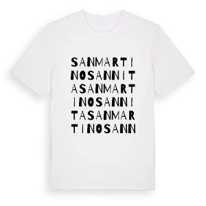 San Martino Sannita ordlek t-shirt – ekologisk bomull t-shirt från Pinshirt