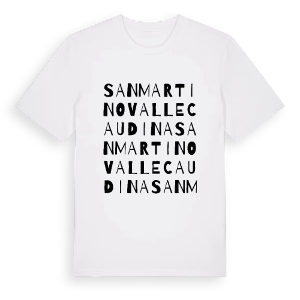 San Martino Valle Caudina ordlek t-shirt – ekologisk bomull t-shirt från Pinshirt