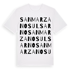 San Marzano sul Sarno ordlek t-shirt – ekologisk bomull t-shirt från Pinshirt