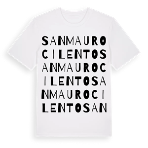 San Mauro Cilento ordlek t-shirt – ekologisk bomull t-shirt från Pinshirt