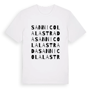 San Nicola La Strada ordlek t-shirt – ekologisk bomull t-shirt från Pinshirt