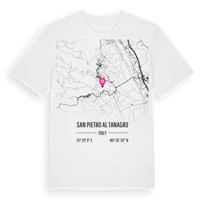 San Pietro al Tanagro karta t-shirt – ekologisk bomull t-shirt från Pinshirt