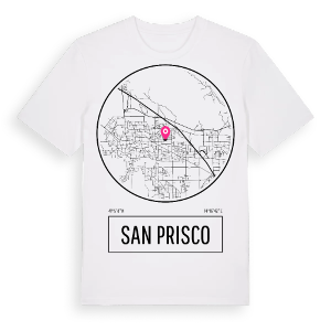 San Prisco t-shirt – ekologisk bomull t-shirt från Pinshirt