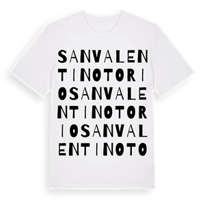 San Valentino Torio ordlek t-shirt – ekologisk bomull t-shirt från Pinshirt