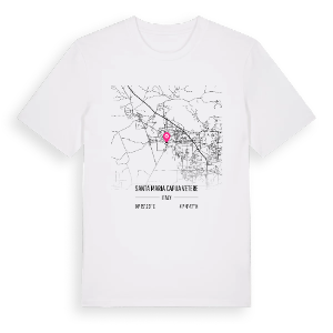 Santa Maria Capua Vetere karta t-shirt – ekologisk bomull t-shirt från Pinshirt