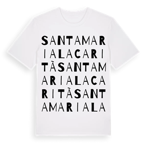 Santa Maria la Carità ordlek t-shirt – ekologisk bomull t-shirt från Pinshirt