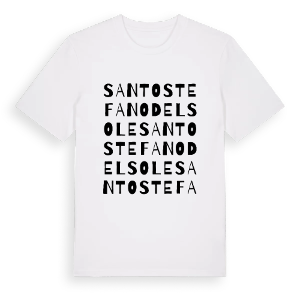Santo Stefano del Sole ordlek t-shirt – ekologisk bomull t-shirt från Pinshirt