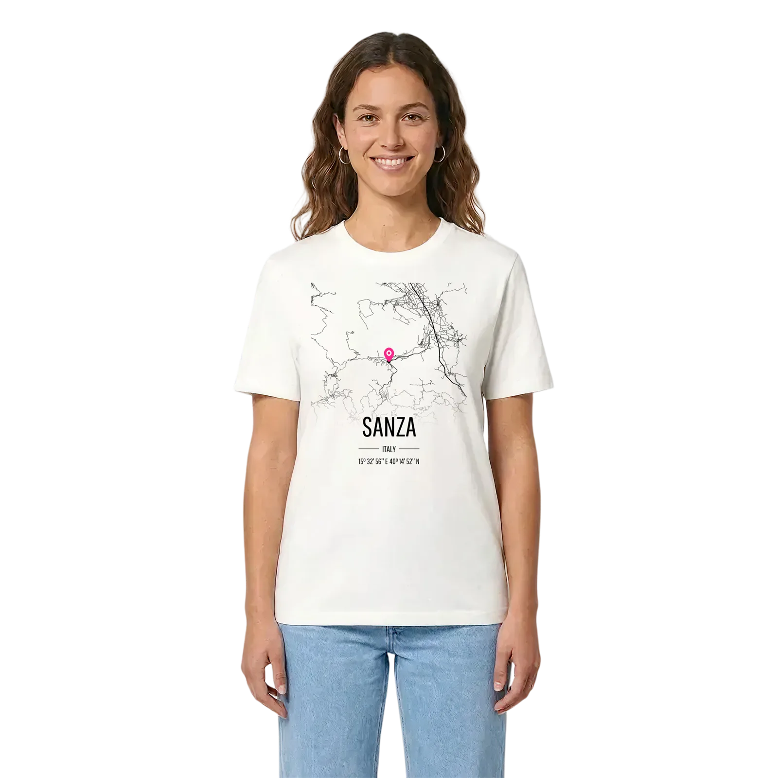 Sanza karta t-shirt – White, i miljö