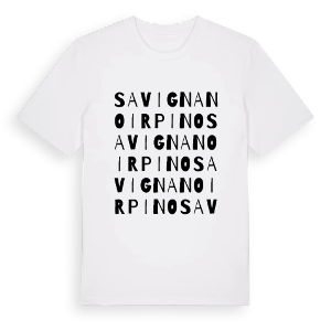 Savignano Irpino ordlek t-shirt – ekologisk bomull t-shirt från Pinshirt