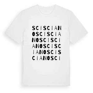 Scisciano ordlek t-shirt – ekologisk bomull t-shirt från Pinshirt