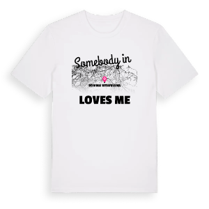 Någon i Somma Vesuviana älskar mig t-shirt – ekologisk bomull t-shirt från Pinshirt