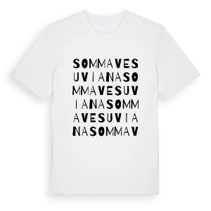 Somma Vesuviana ordlek t-shirt – ekologisk bomull t-shirt från Pinshirt